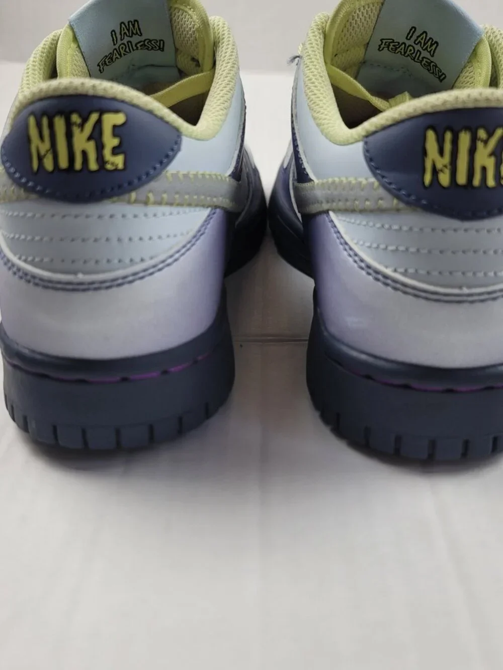 Nike Dunk Low BG GS Navy Gray Yellow Sneakers Boys Size 6.5Y